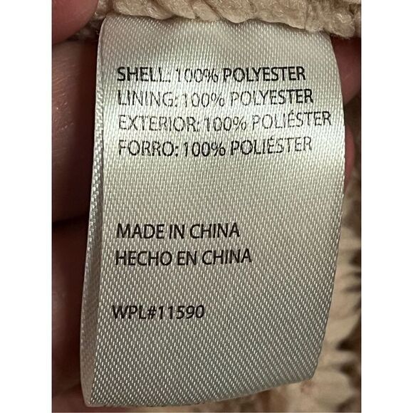 Weatherproof vintage light pink sherpa hooded zip up vest large (2502) - Picture 5 of 8